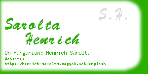 sarolta henrich business card